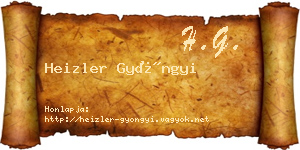 Heizler Gyöngyi névjegykártya