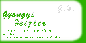gyongyi heizler business card